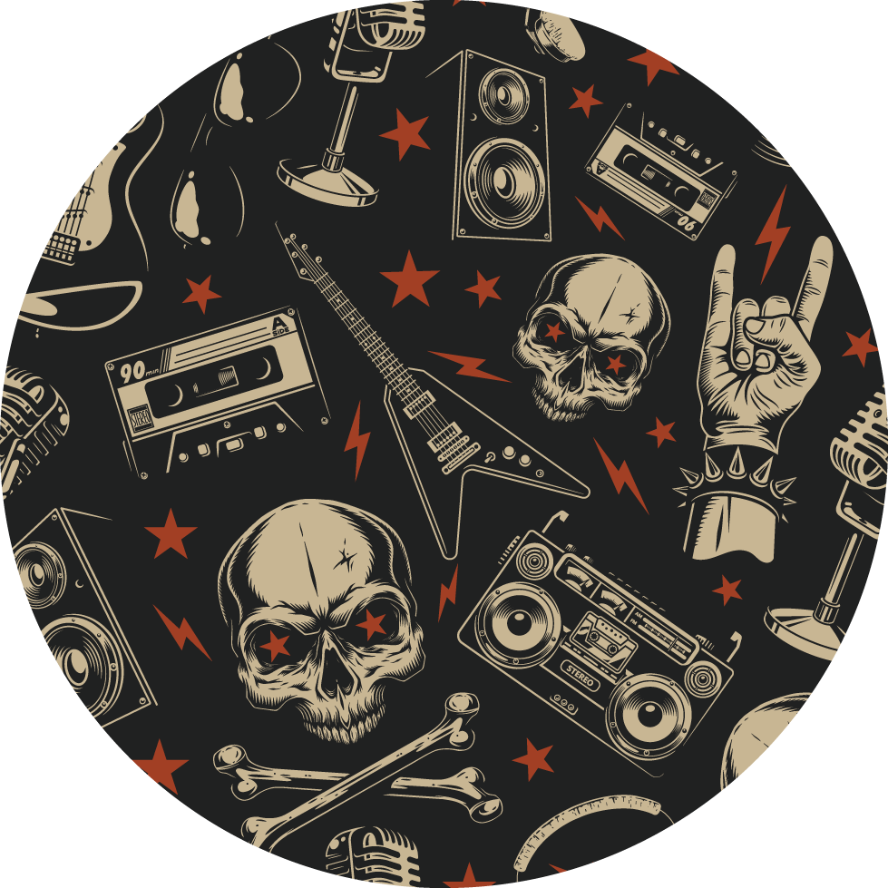 Tappeto vinile per ragazzi stile musicale rock - TenStickers