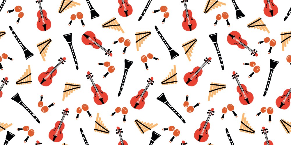 Tappeto vinile per bambini modello di strumento musicale - TenStickers