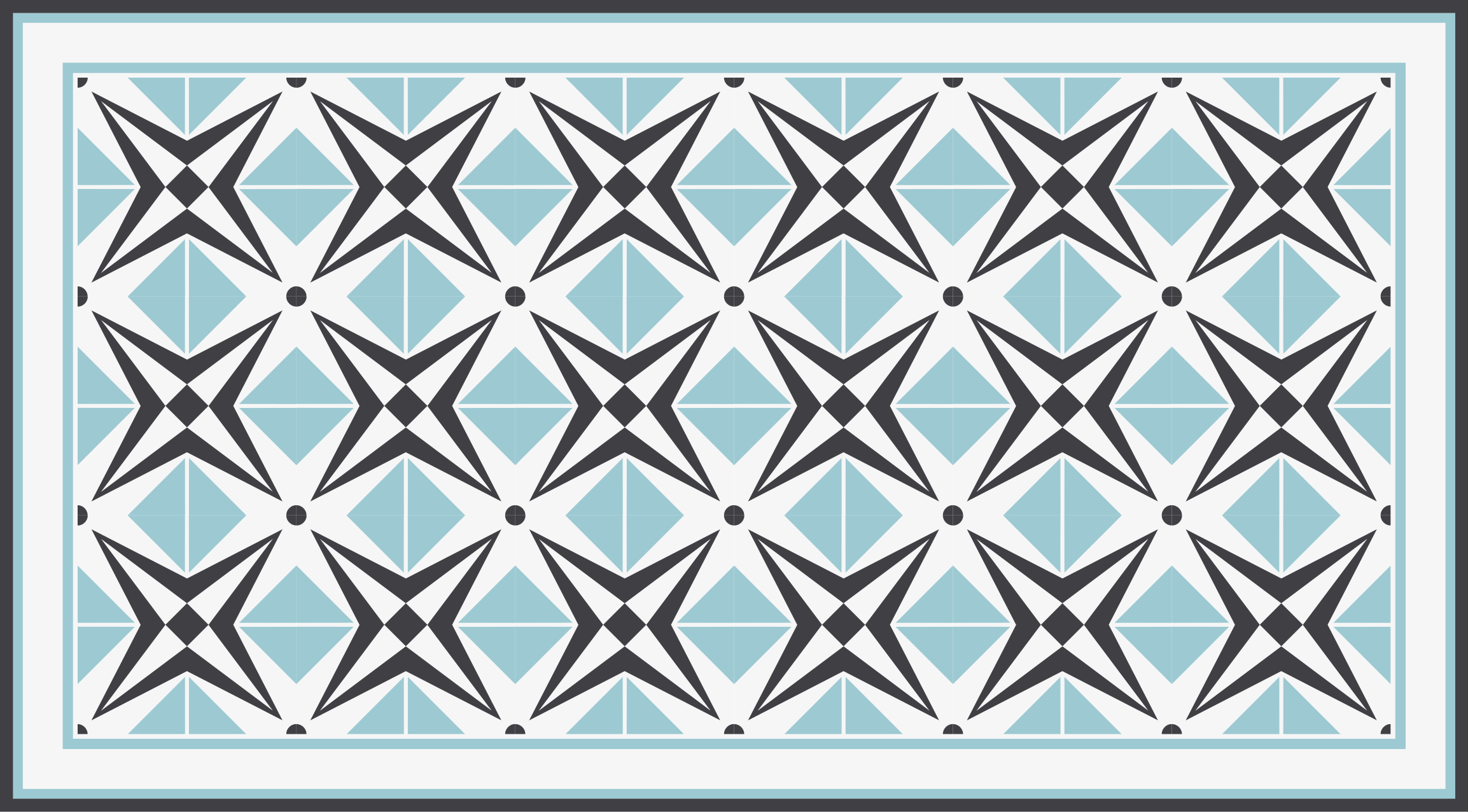 Tappeto vinile mosaico motivo stella blu - TenStickers