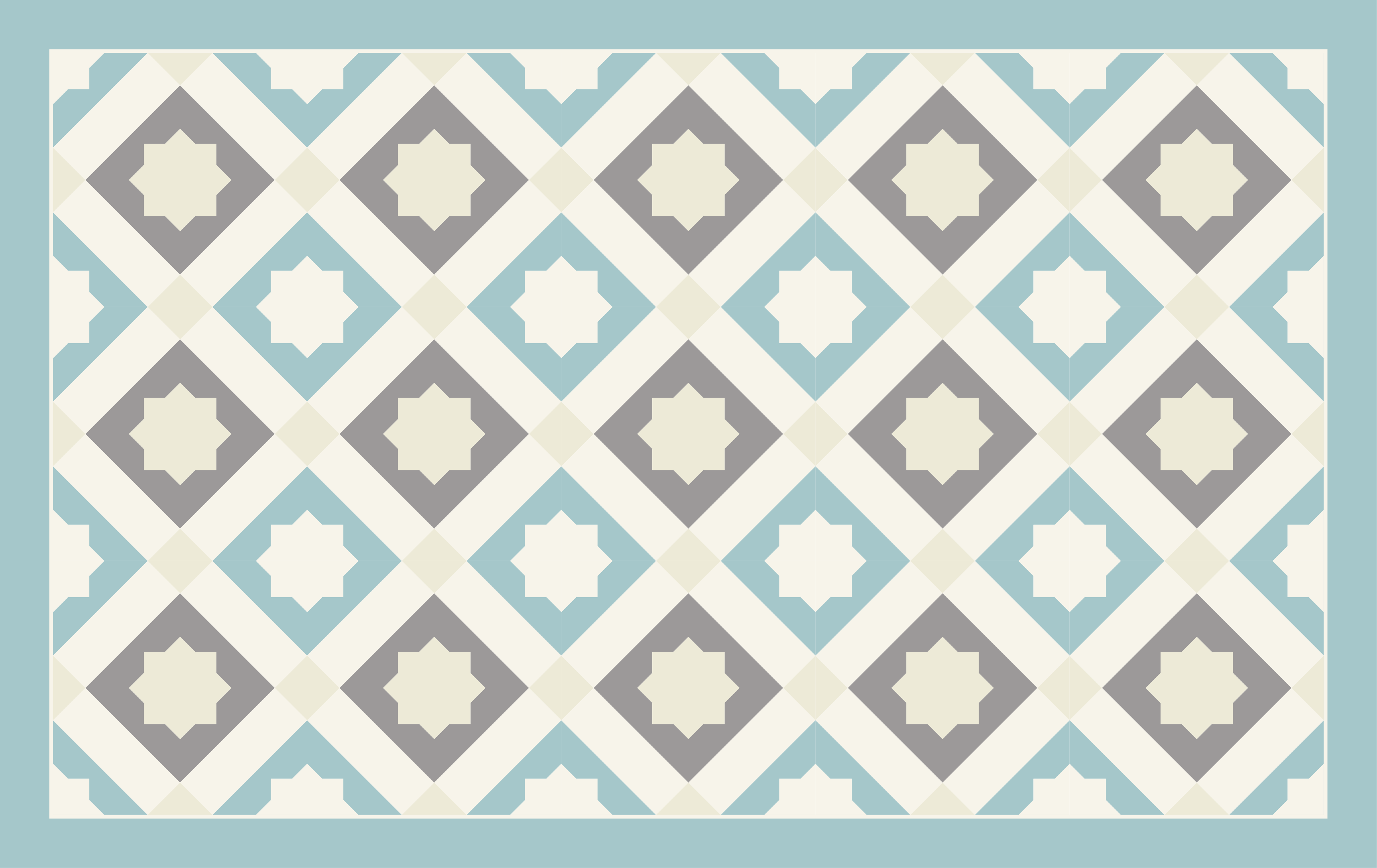 Tappeto vinile piastrelle elegante motivo a stella - TenStickers