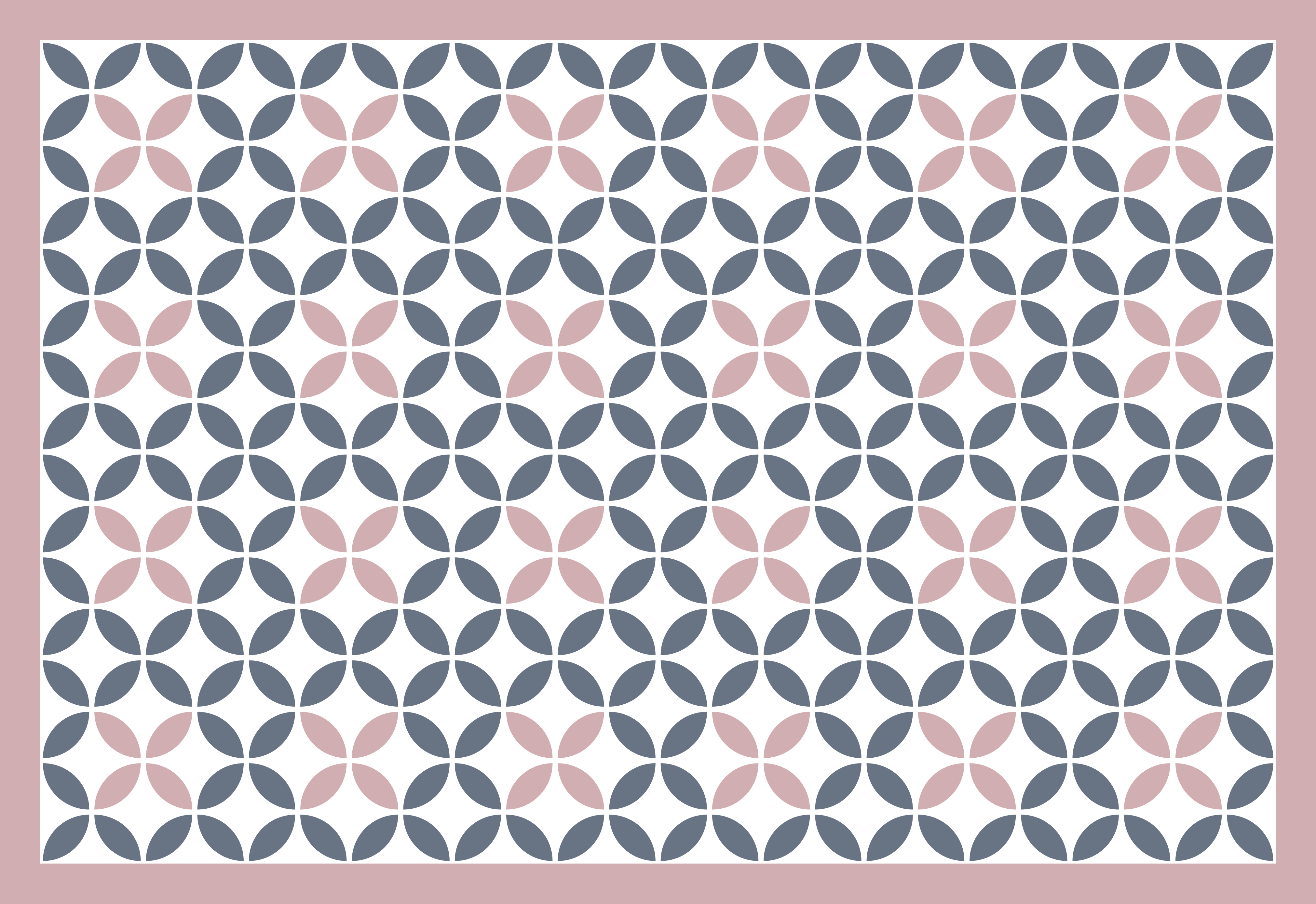 Tappeto vinile mosaico design rotondo beige e grigio - TenStickers