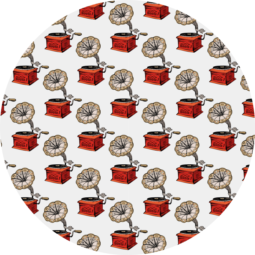 Tappeto vinile motivi scatole musicali retrò - TenStickers