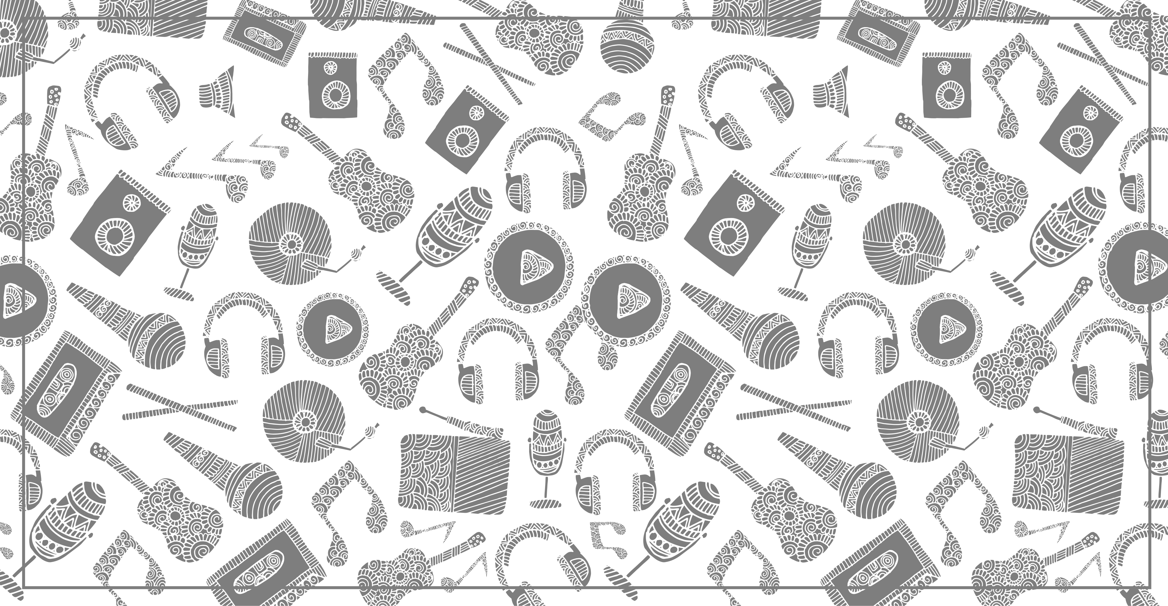 Tappeto vinile per bambini modello di elementi musicali - TenStickers