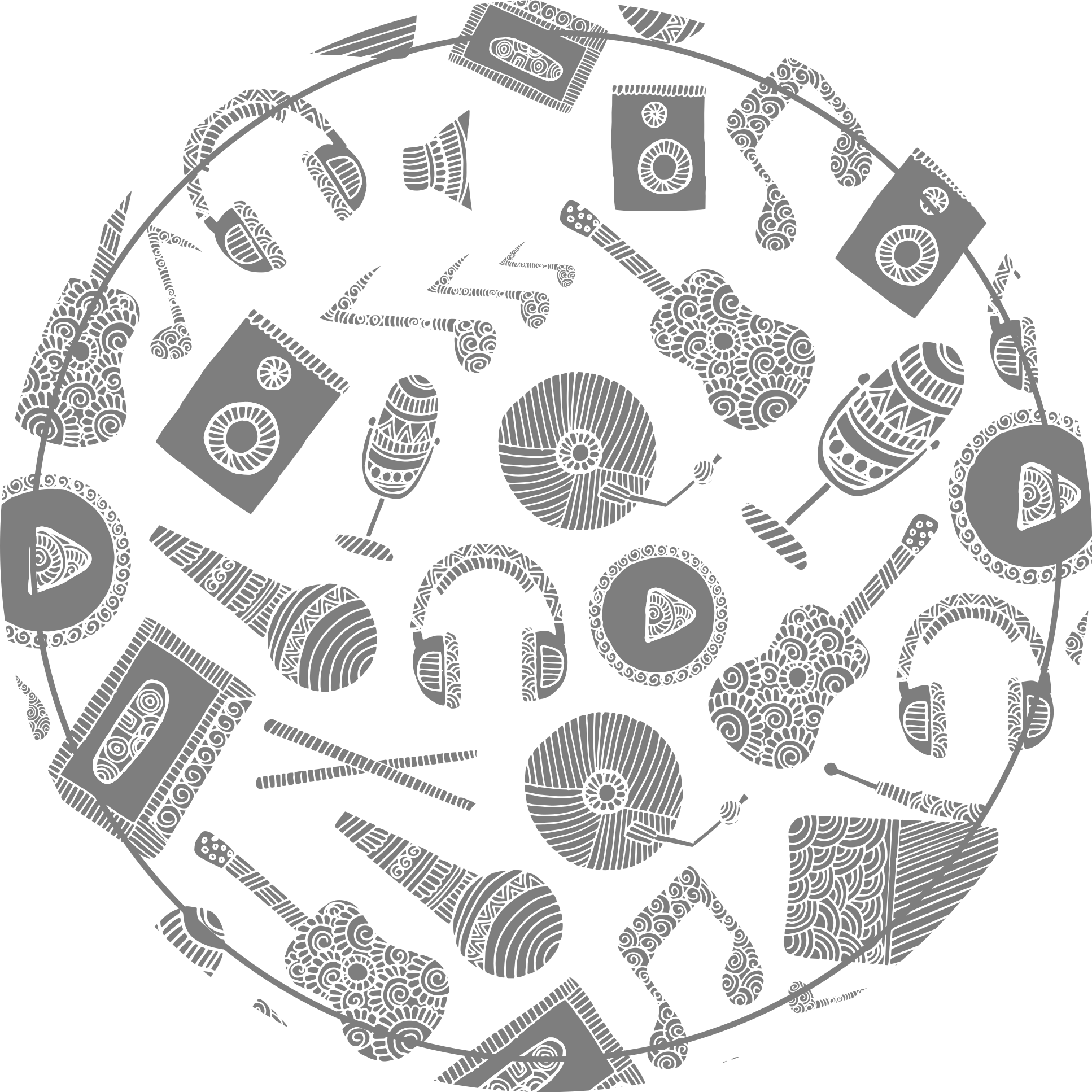 Tappeto vinile per bambini modelli di strumenti musicali - TenStickers