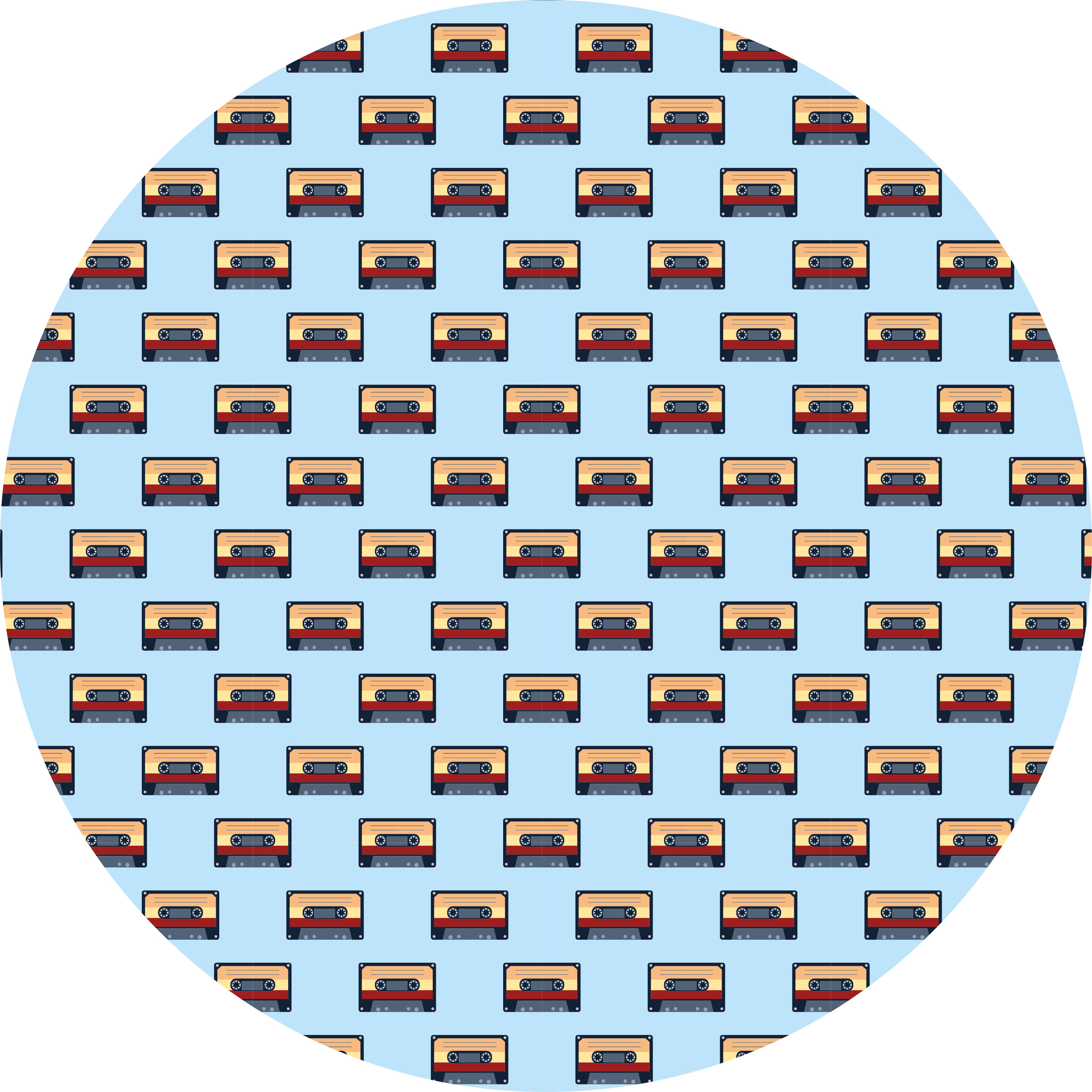 Tappeto vinile vintage concetto cassette retrò - TenStickers