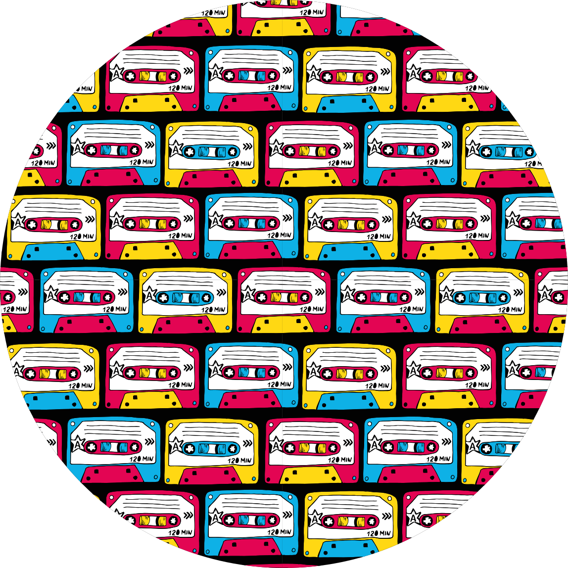 Tappeto vinile vintage audiocassette vivaci - TenStickers