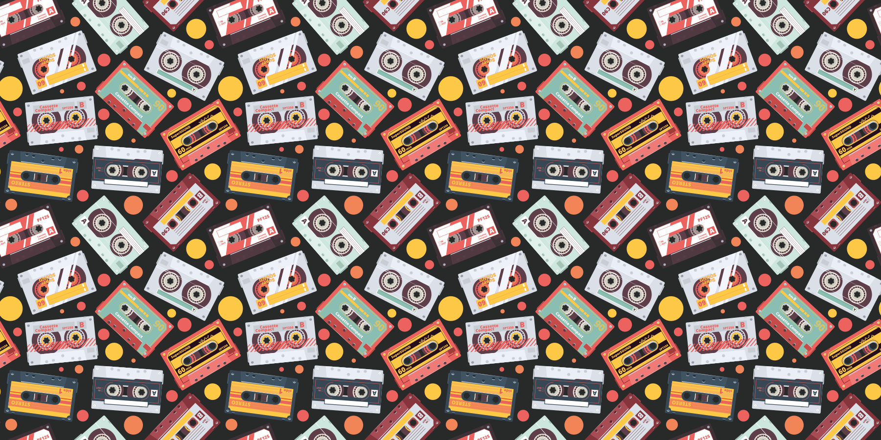 Tappeto vinile per bambini cassette audio vintage - TenStickers