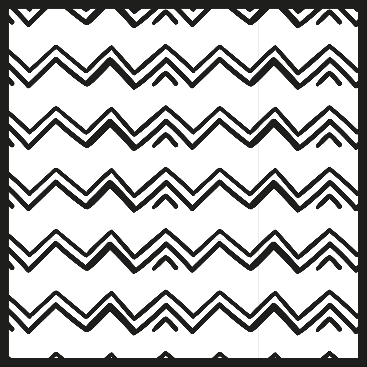 Tappeto vinile geometrico stile a zigzag - TenStickers