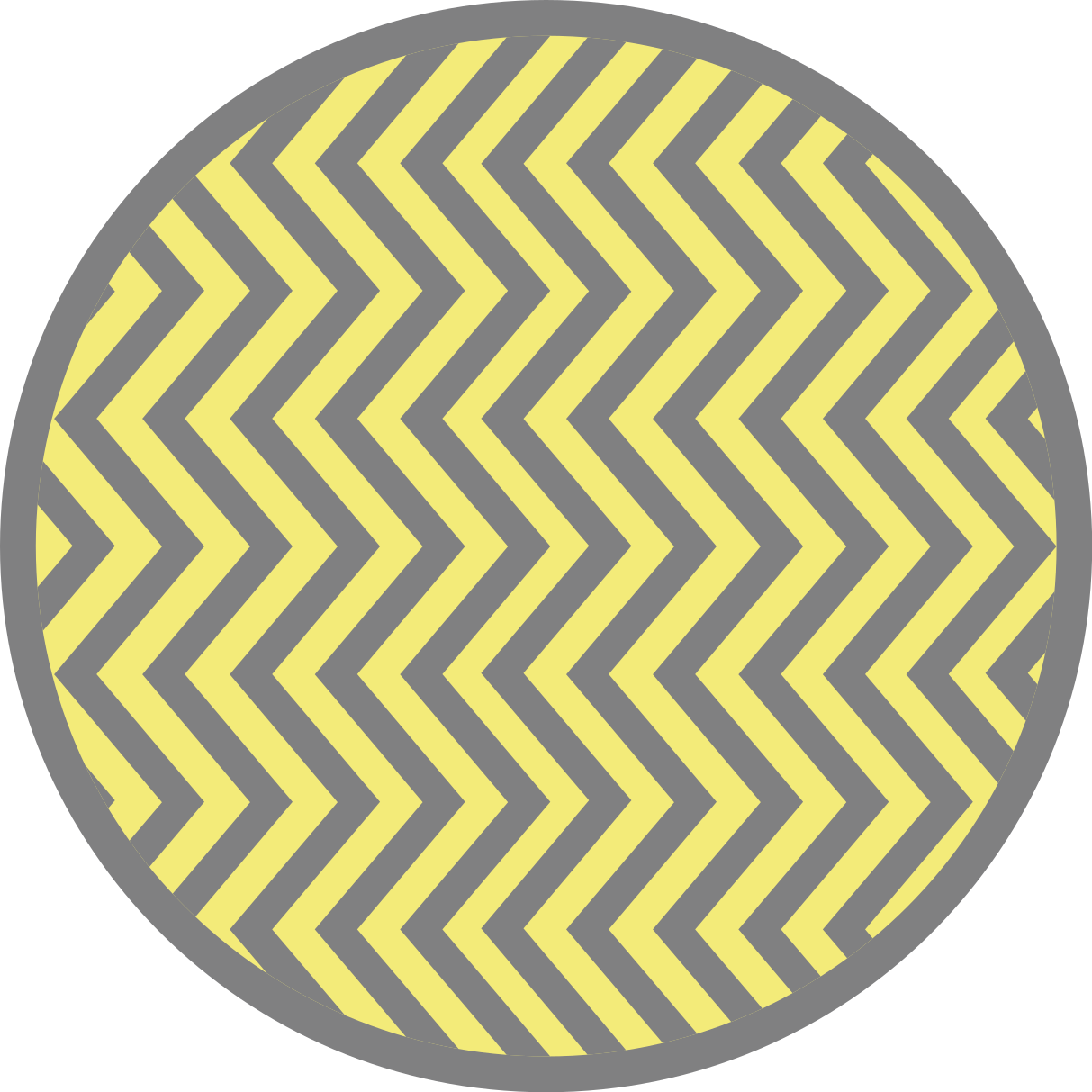 Tappeto vinile geometrico zigzag grigio e giallo - TenStickers