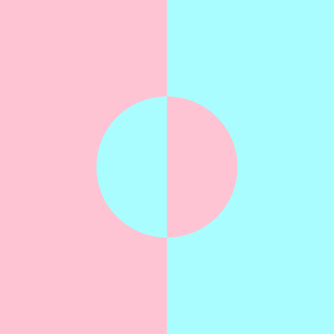 Tappeto vinile minimalista contrasto di colori tenui - TenStickers