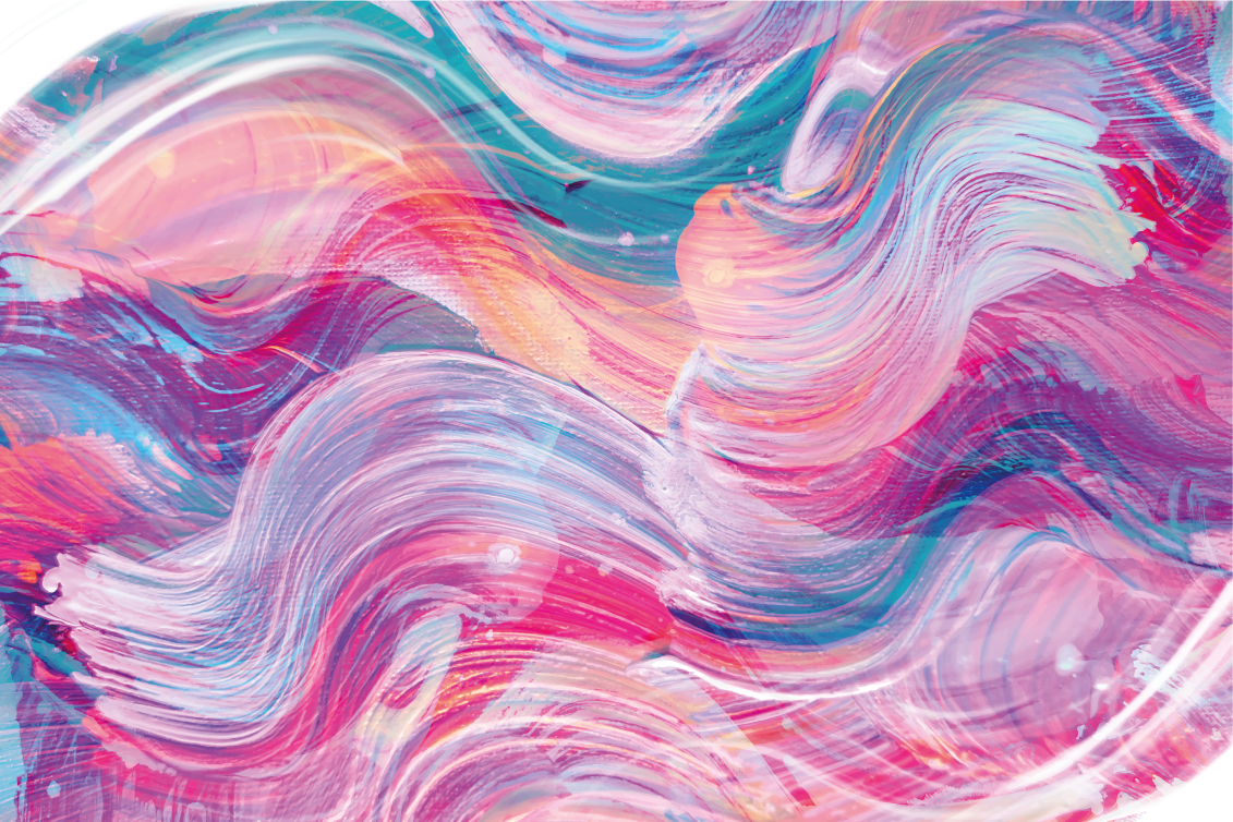 Tappeto vinile per bambini curve astratte vibranti - TenStickers