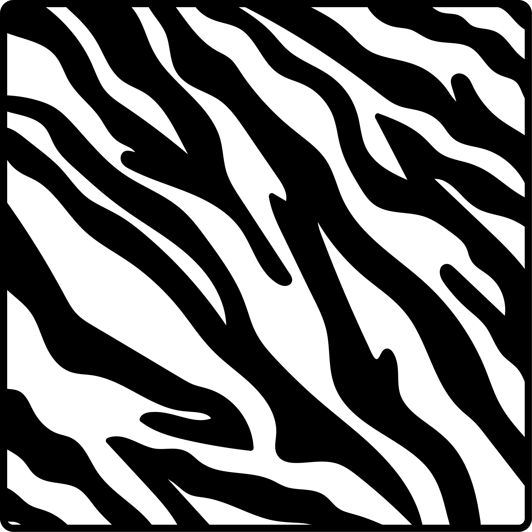 Tappeto vinile stampa animale stile zebra - TenStickers