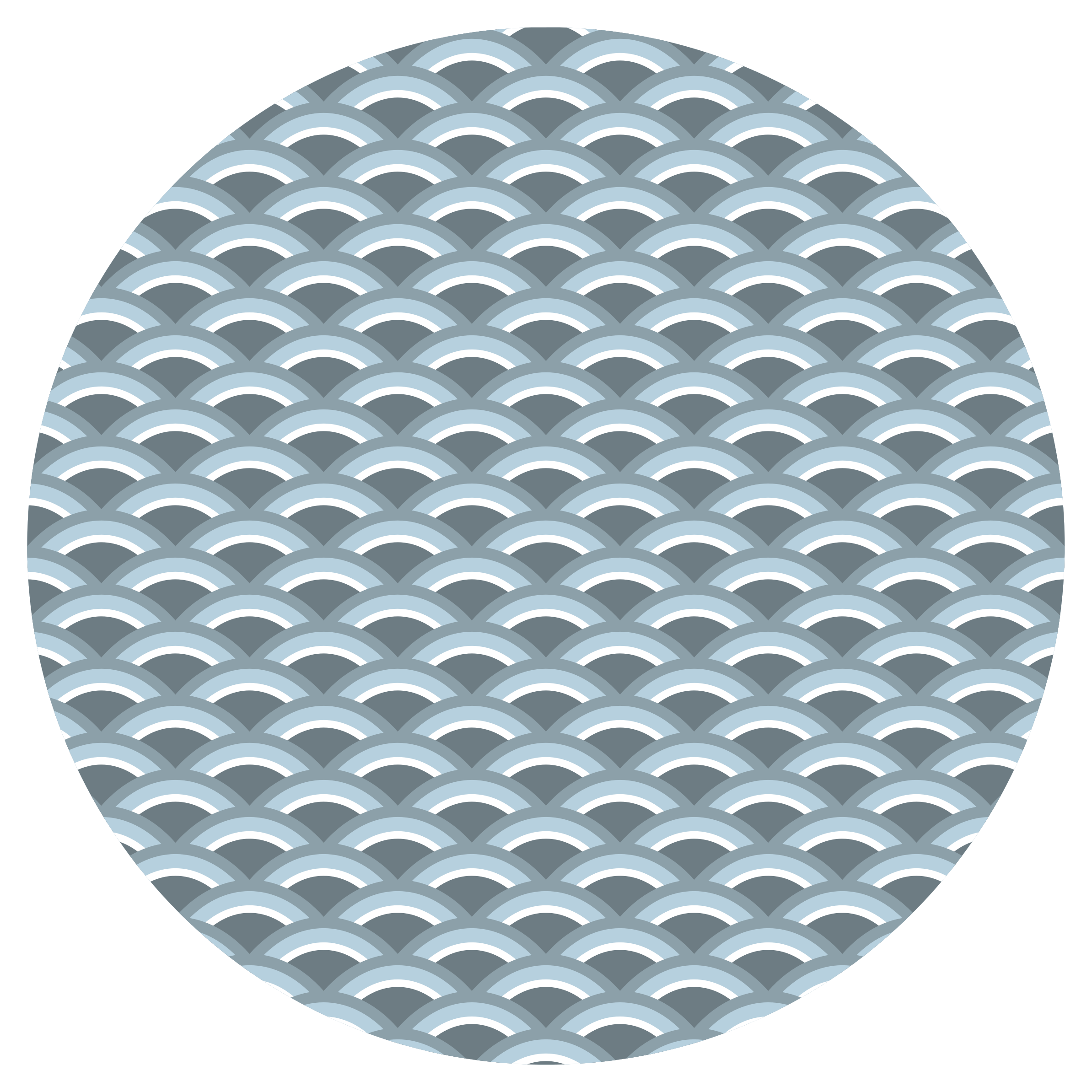 Tappeto vinile geometrico motivo a onda - TenStickers