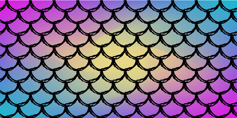 Tappeto vinile per bambini motivo a squame colorate - TenStickers