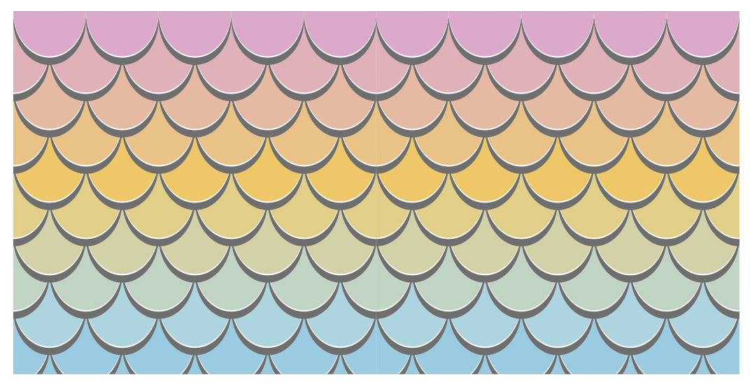 Tappeti vinile motivi motivo a squame colorate - TenStickers