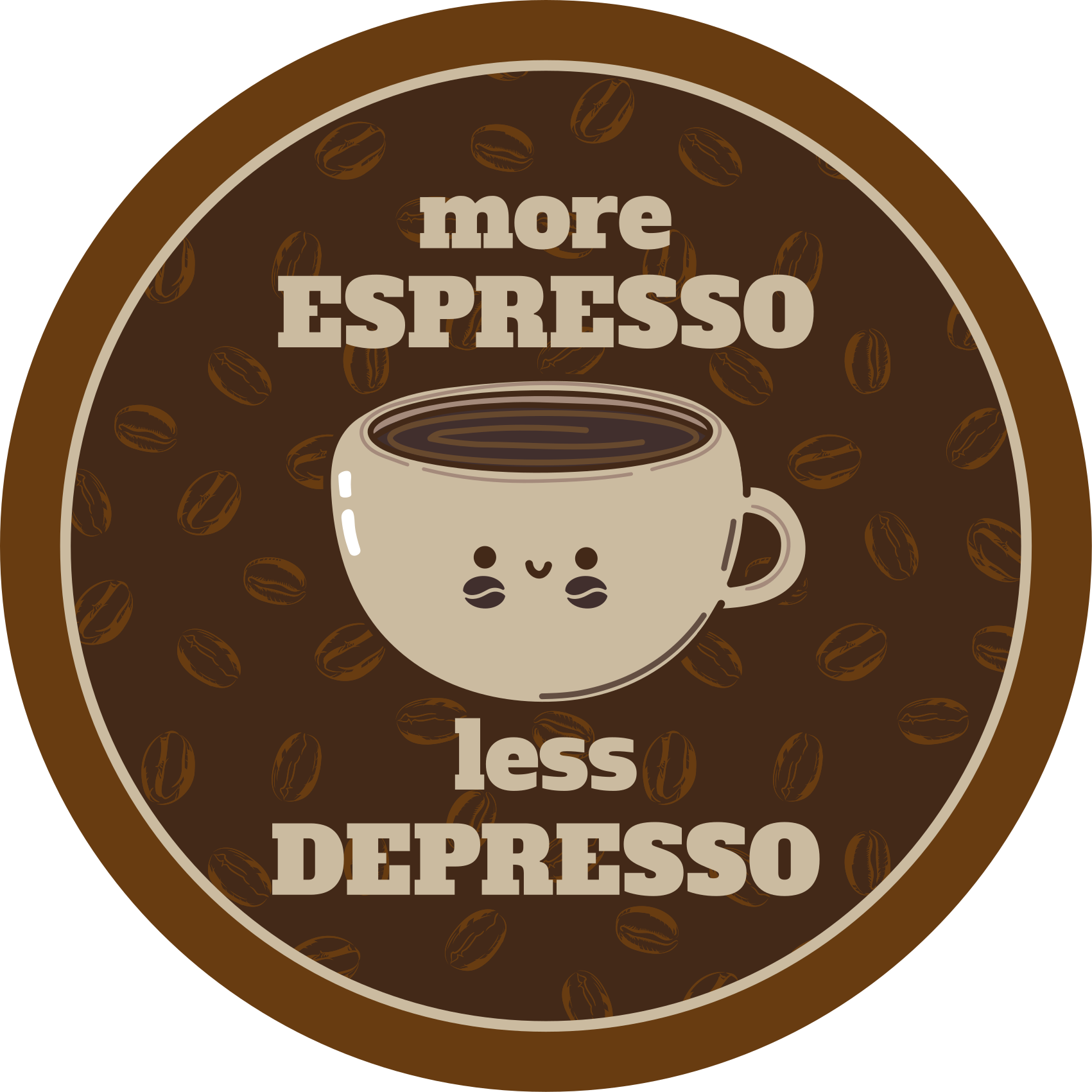 Tappeto vinile frase più espresso meno - TenStickers
