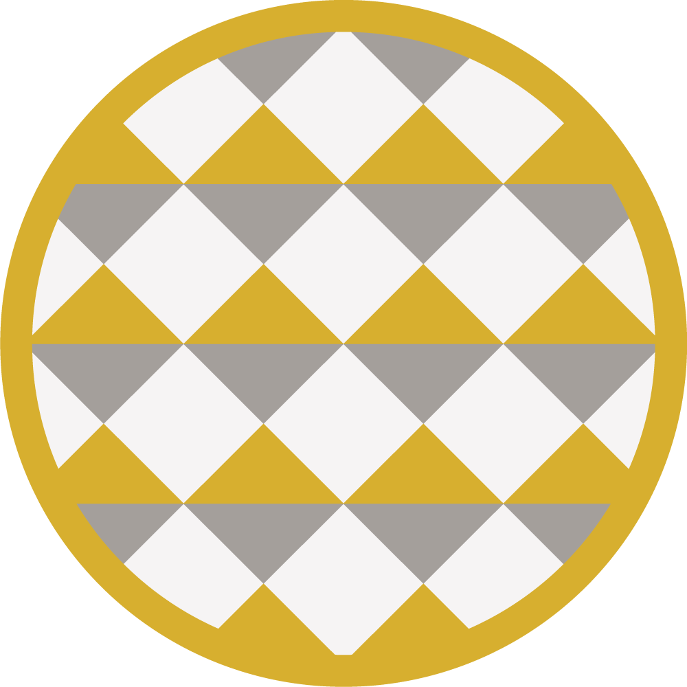 Tappeto vinile geometrico cerchio con motivo a rombi - TenStickers