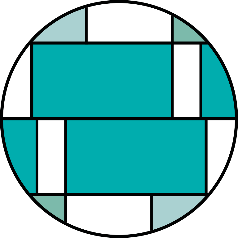 Tappeto vinile moderno motivo geometrico turchese - TenStickers