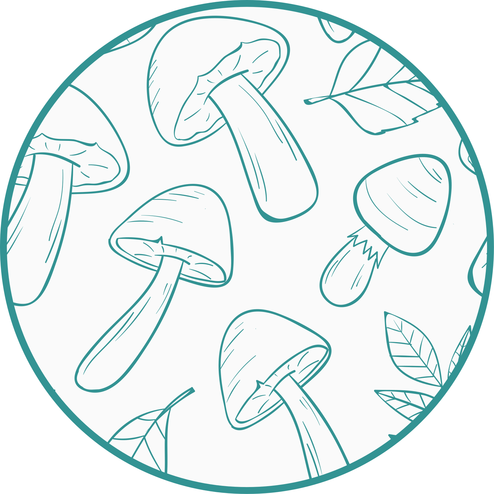 Tappeto vinile natura motivo foglia di fungo - TenStickers