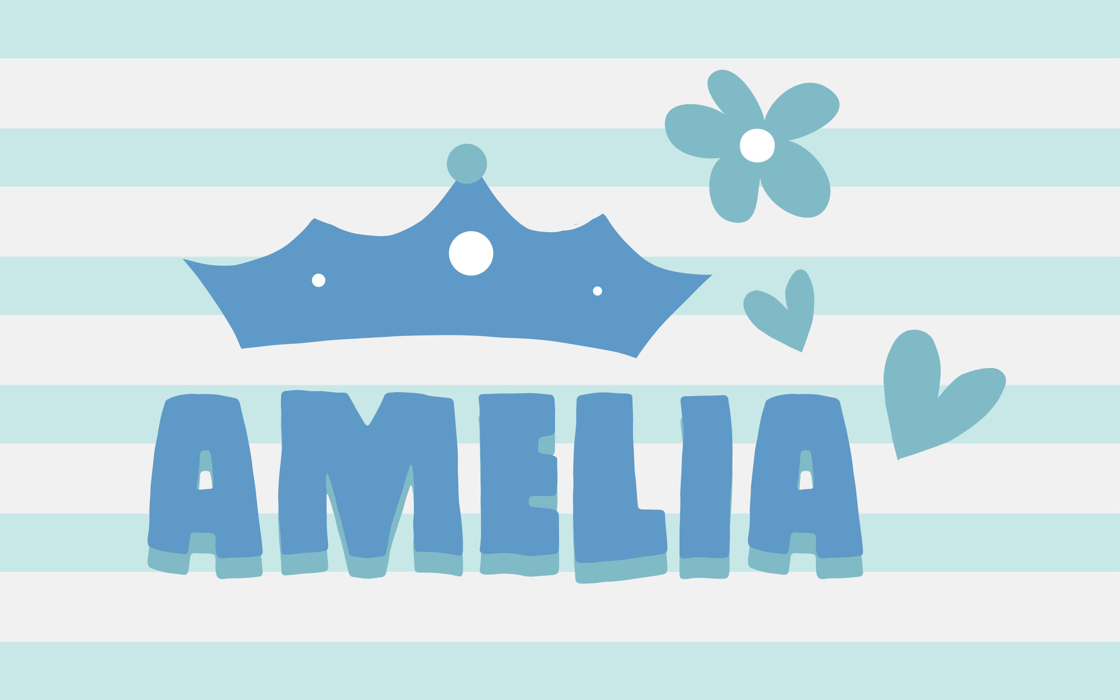Tappeto vinile con nome posizionamento corona - TenStickers