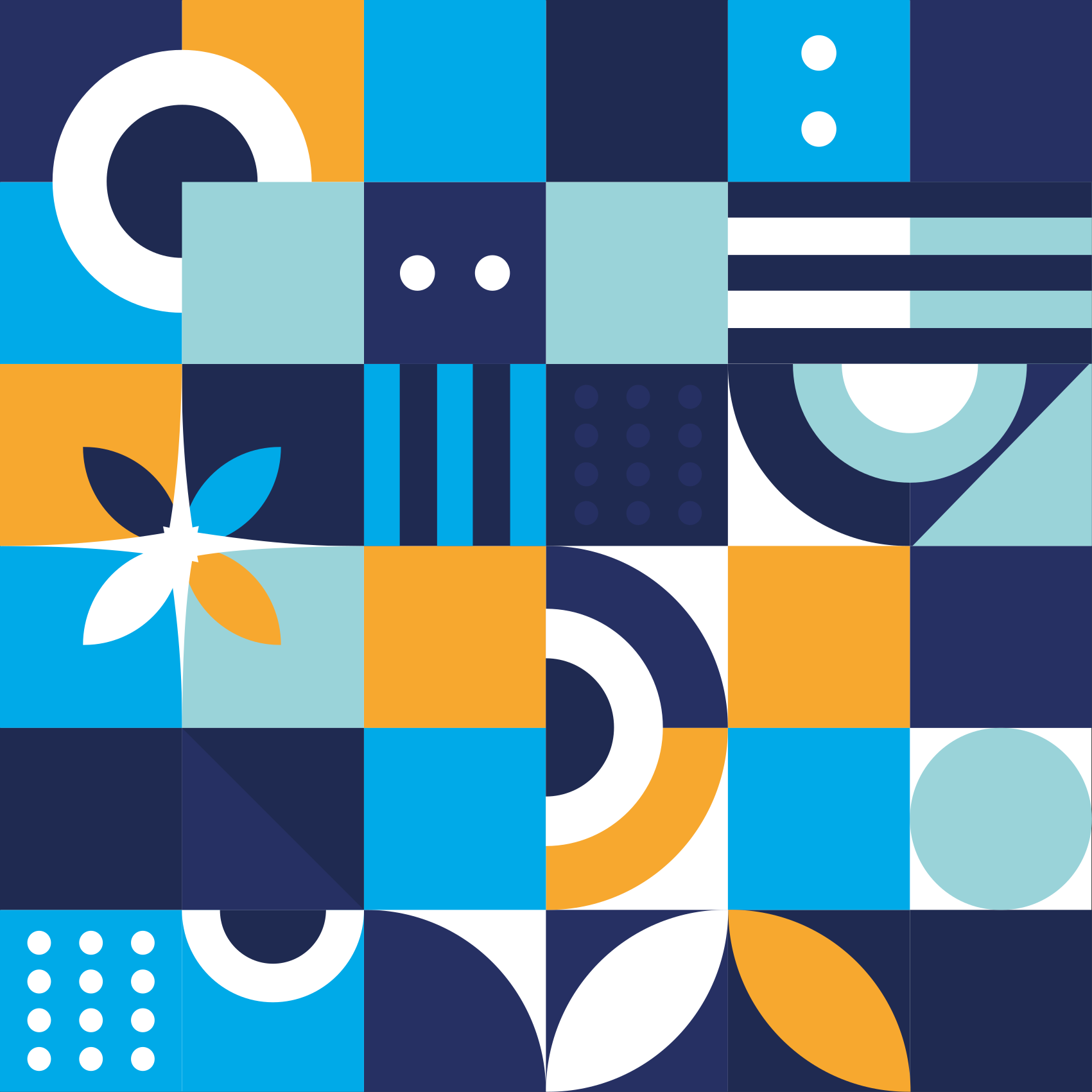 Tappeto vinile piastrelle forme colorate geometriche - TenStickers