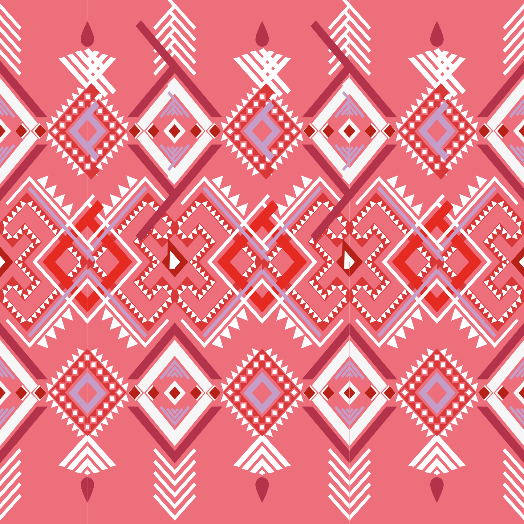 Tappeto vinile etnico mosaico con motivo tribale - TenStickers