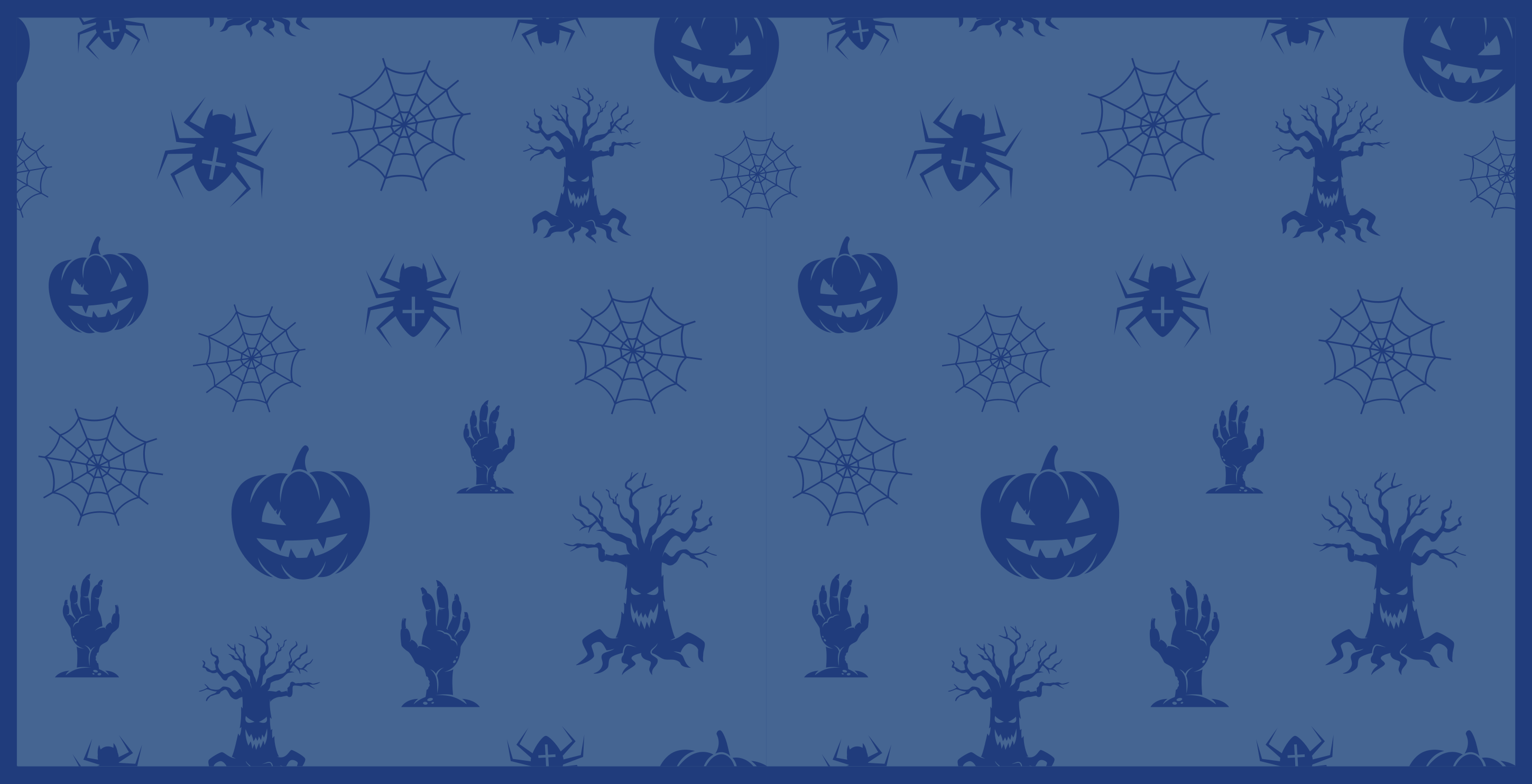 Tappeto vinile Halloween tema spettrale blu - TenStickers