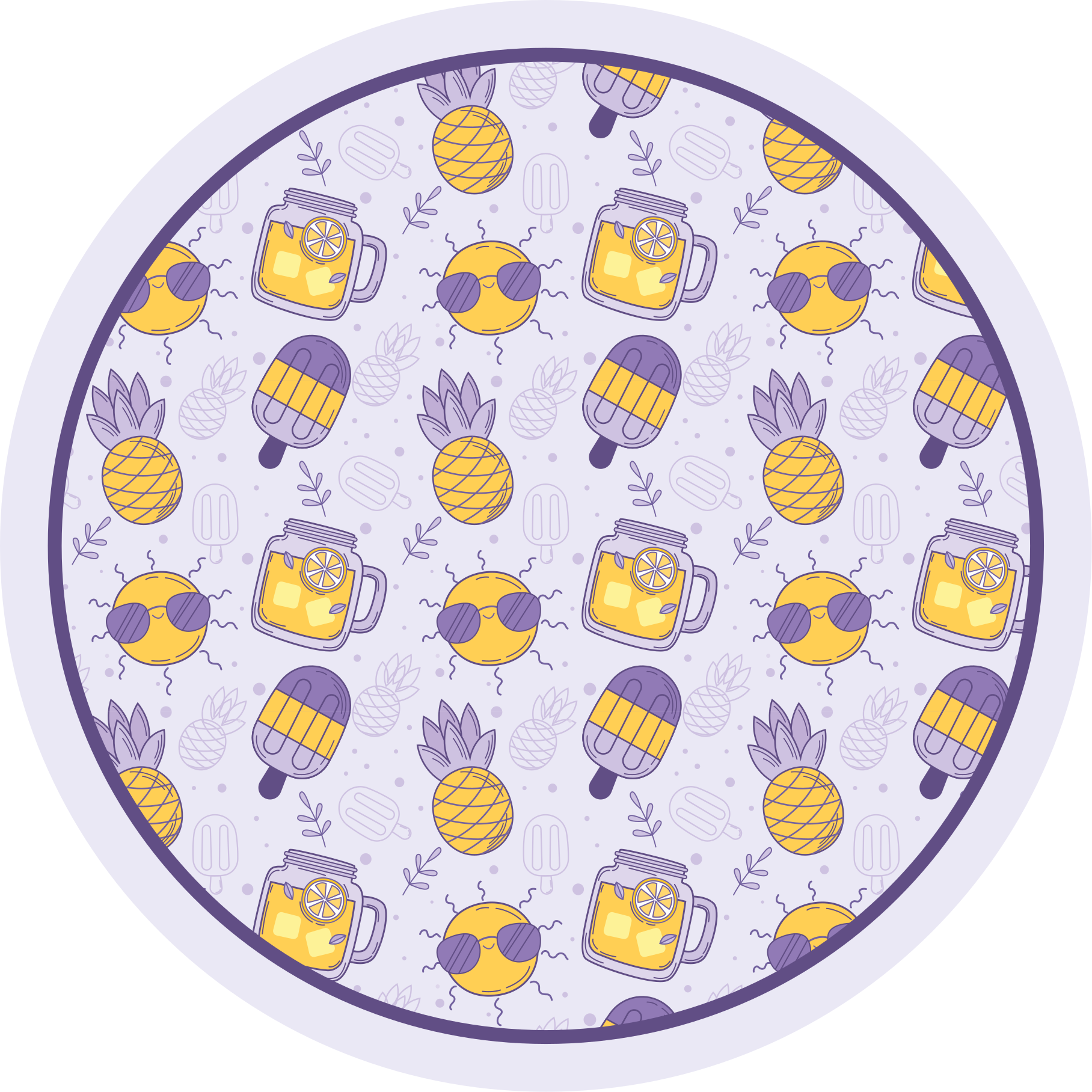 Tappeto vinile per bambini divertimento estivo tropicale - TenStickers