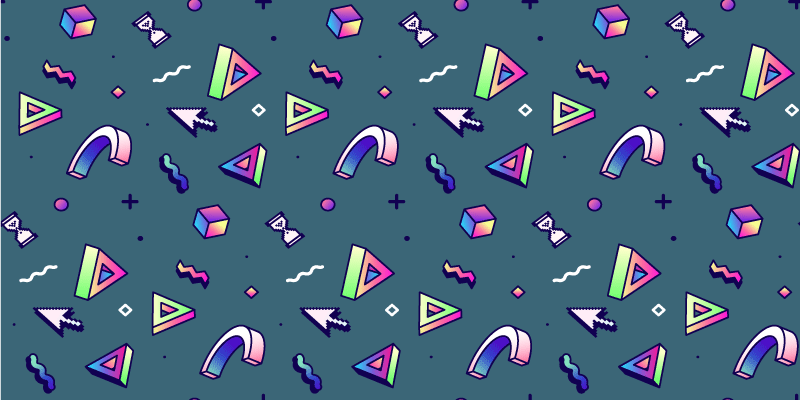 Tappeto vinile motivi schizzi di colore geometrici - TenStickers