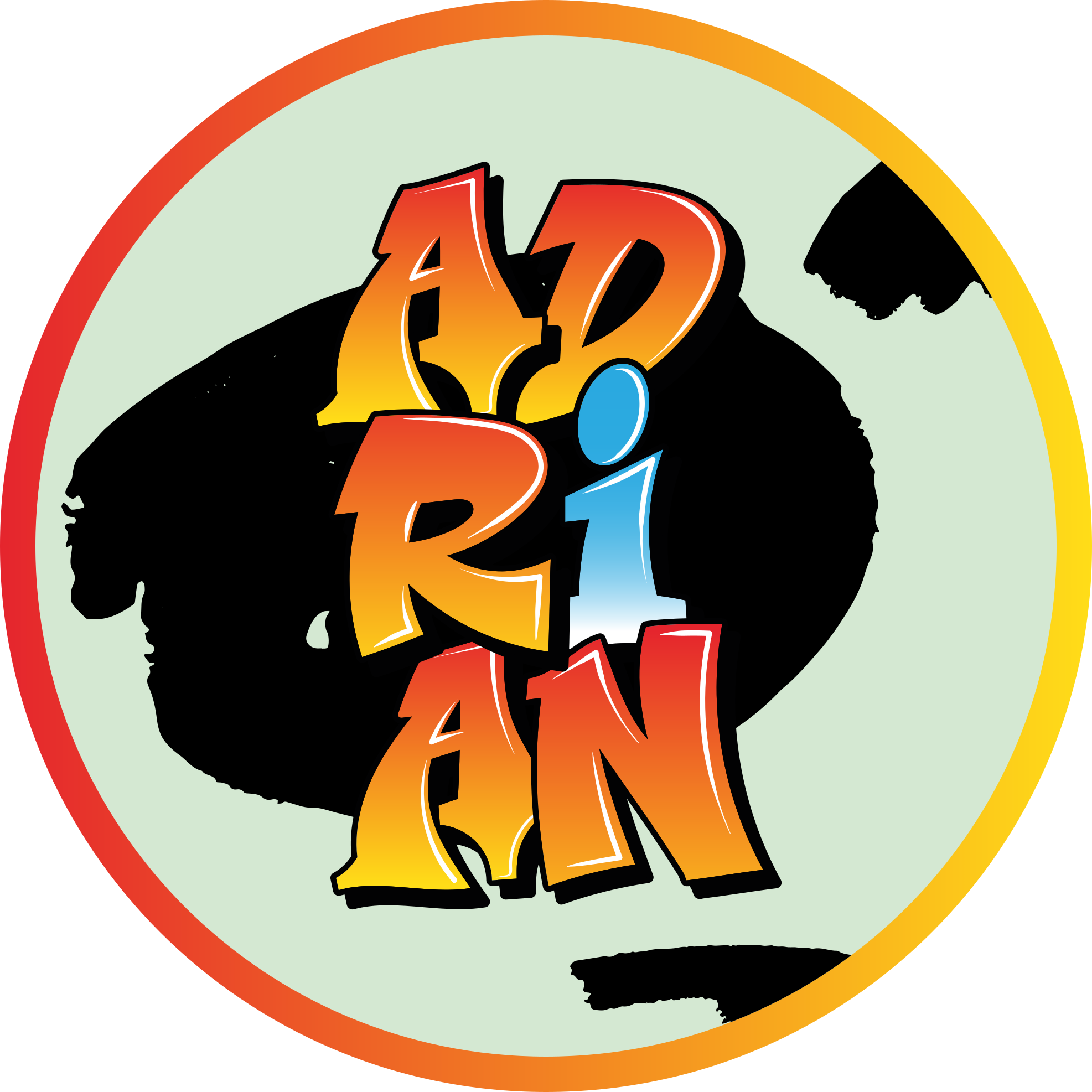 Tappeto vinile con nome design colorato - TenStickers