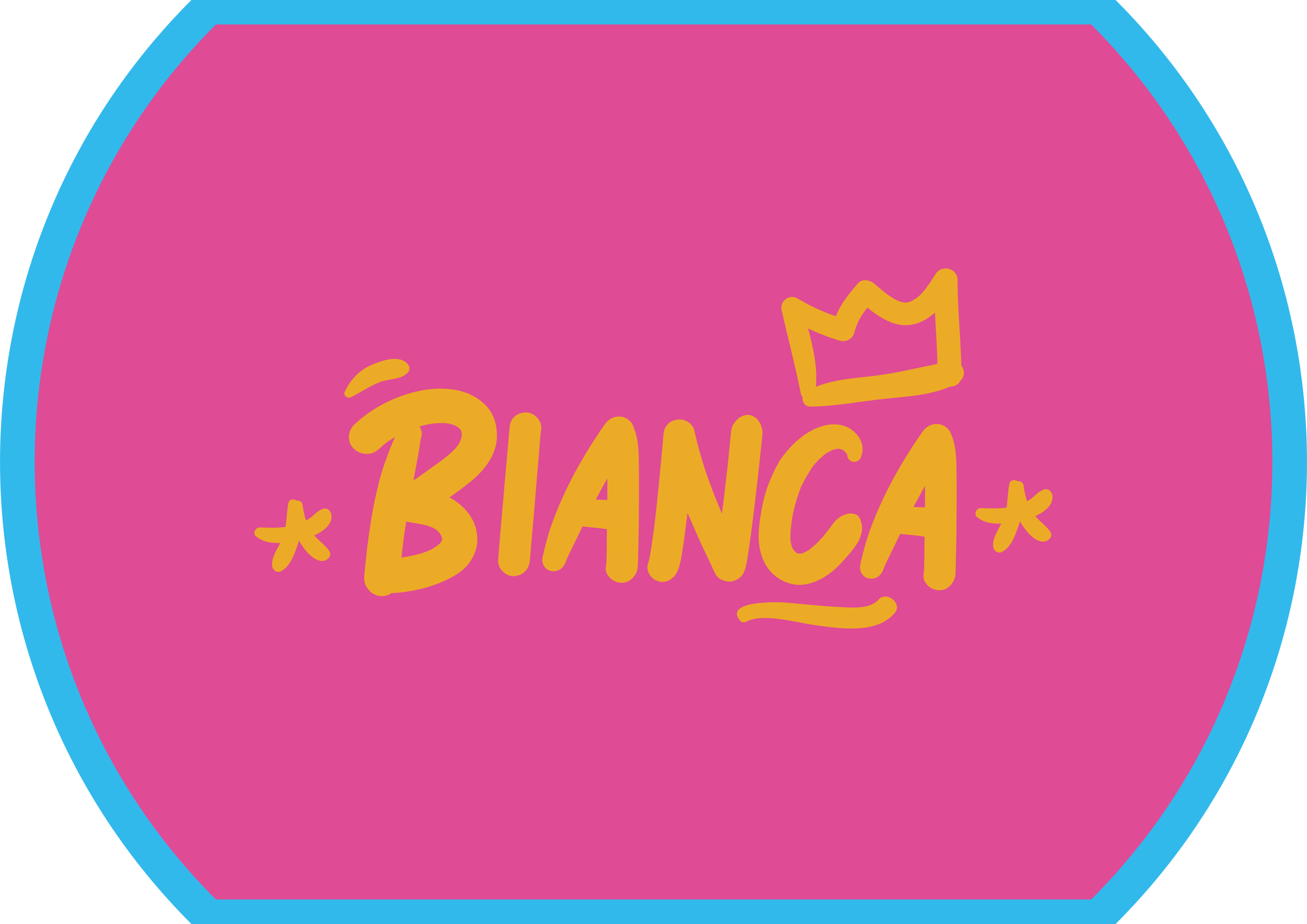 Tappeto vinile con nome bordato blu - TenStickers