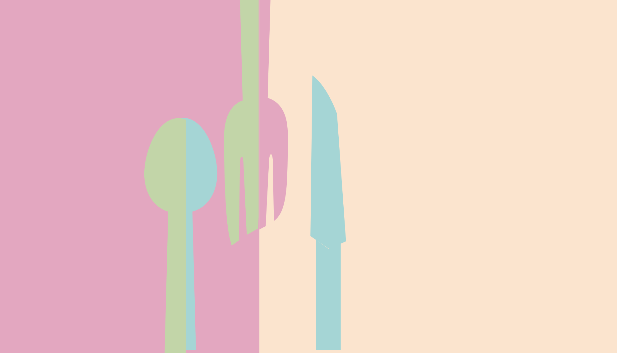 Tappeto pvc cucina sagome di utensili eleganti - TenStickers