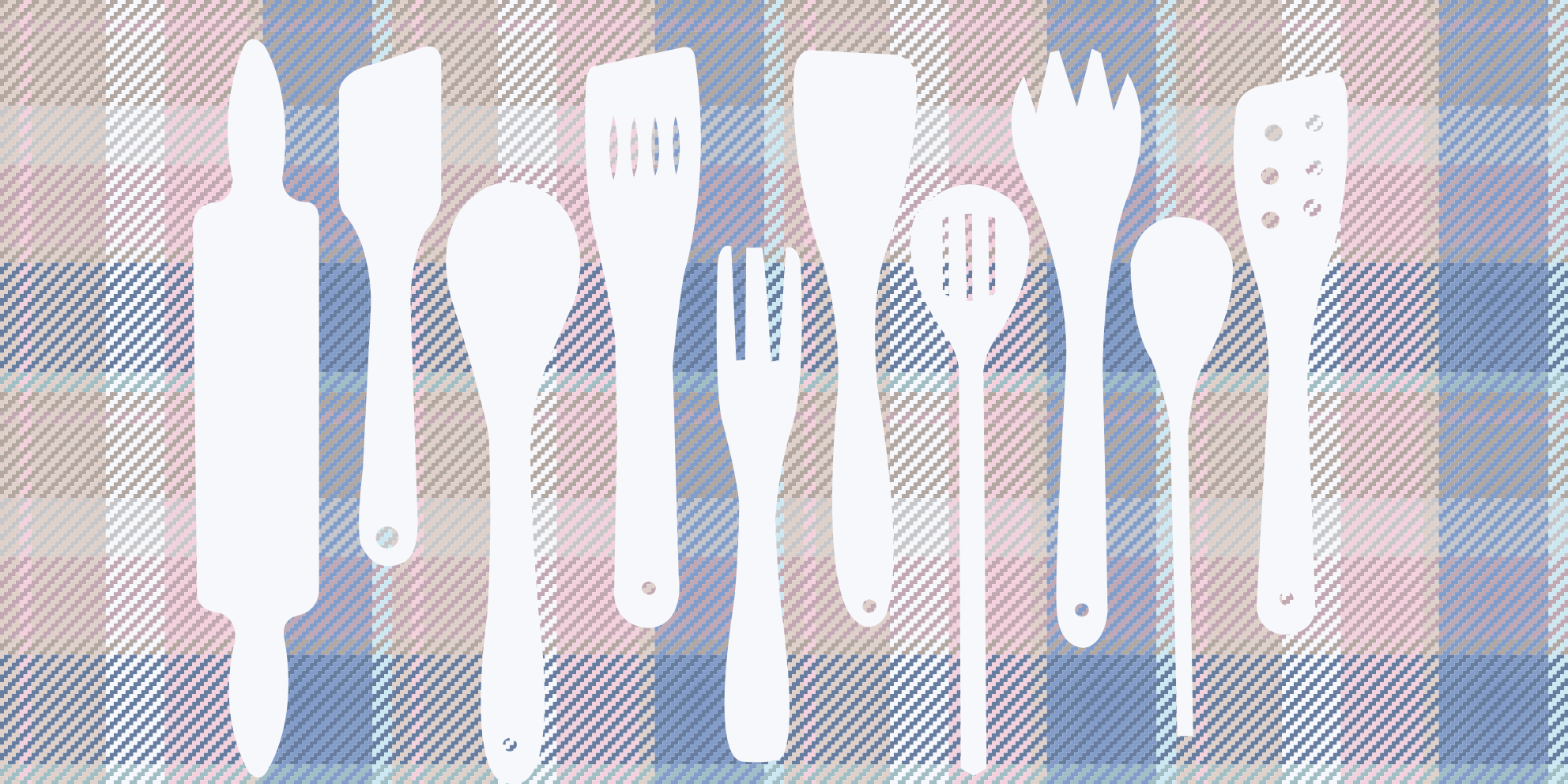 Tappeto pvc cucina sagome utensili da cucina - TenStickers