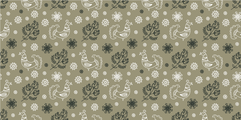 Tappeto vinile con nome affascinanti motivi animali - TenStickers