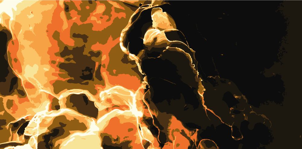 Tappeto vinile effetto marmo impatto infuocato - TenStickers