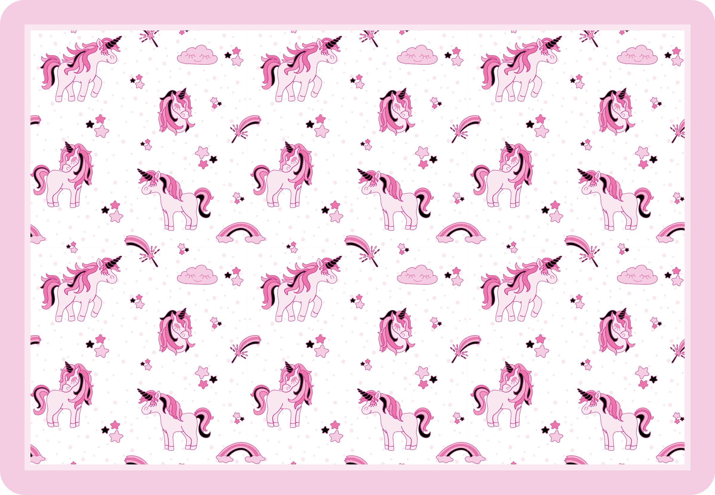 Tappeto vinile per bambini regno fantasy dell'unicorno - TenStickers