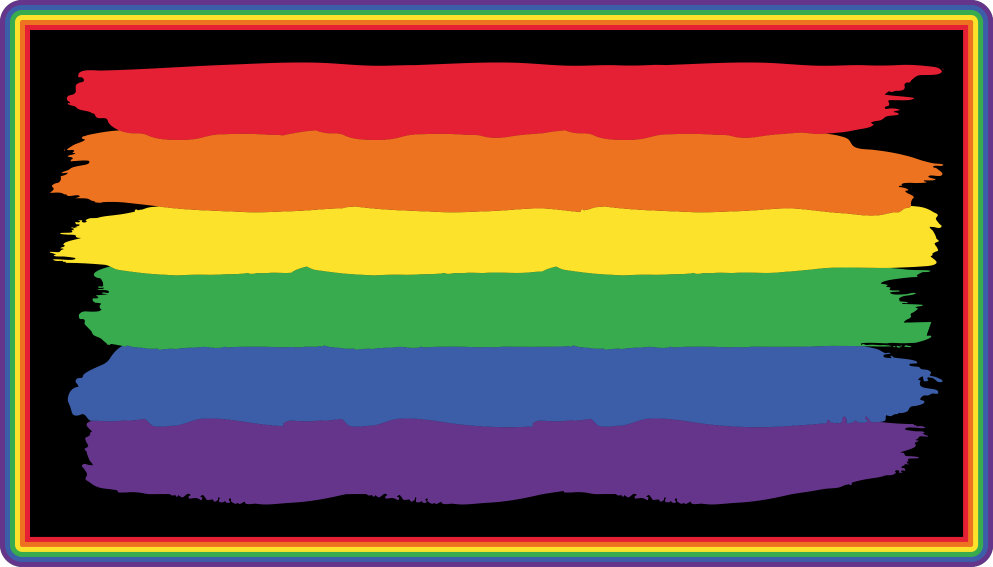 Tappeto vinile strisce strisce arcobaleno vivaci - TenStickers