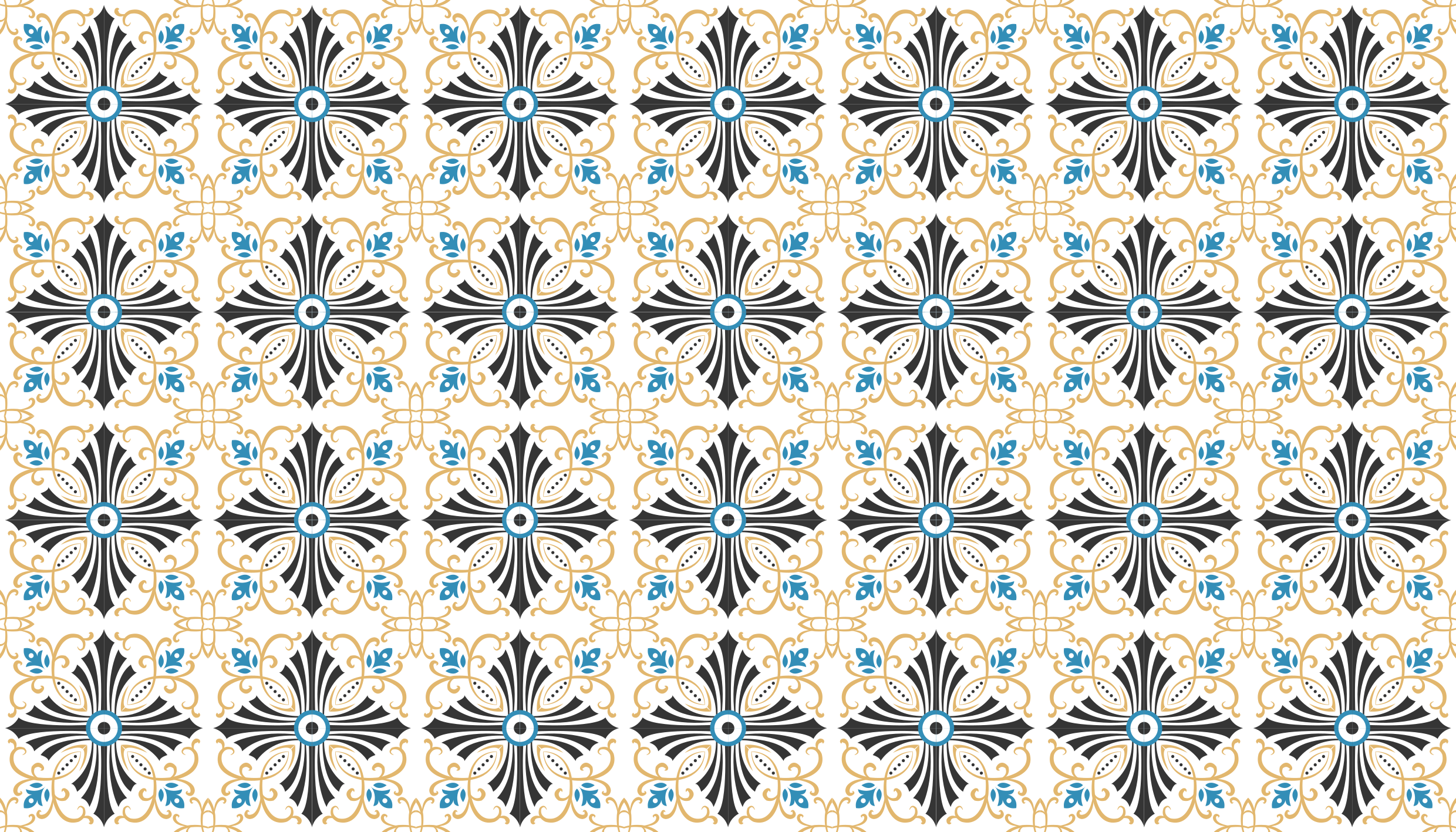 Tappeto vinile mosaico stile mosaico elegante - TenStickers