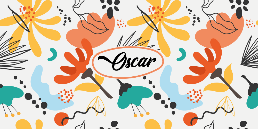 Tappeto vinile camera da letto fiori astratti personalizzati - TenStickers