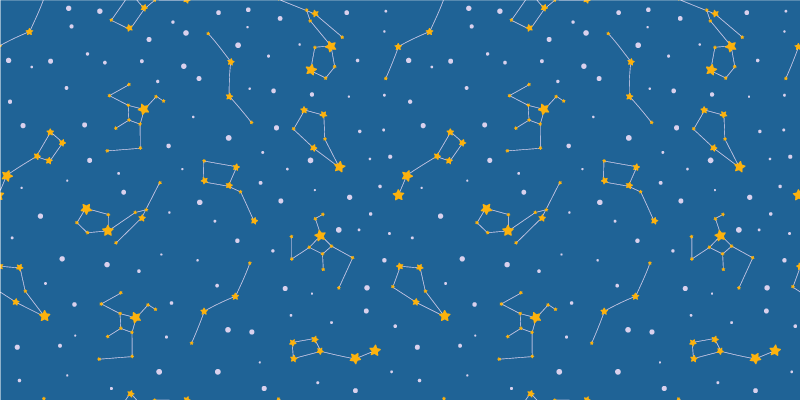 Tappetto vinile stelle cielo notturno celeste - TenStickers