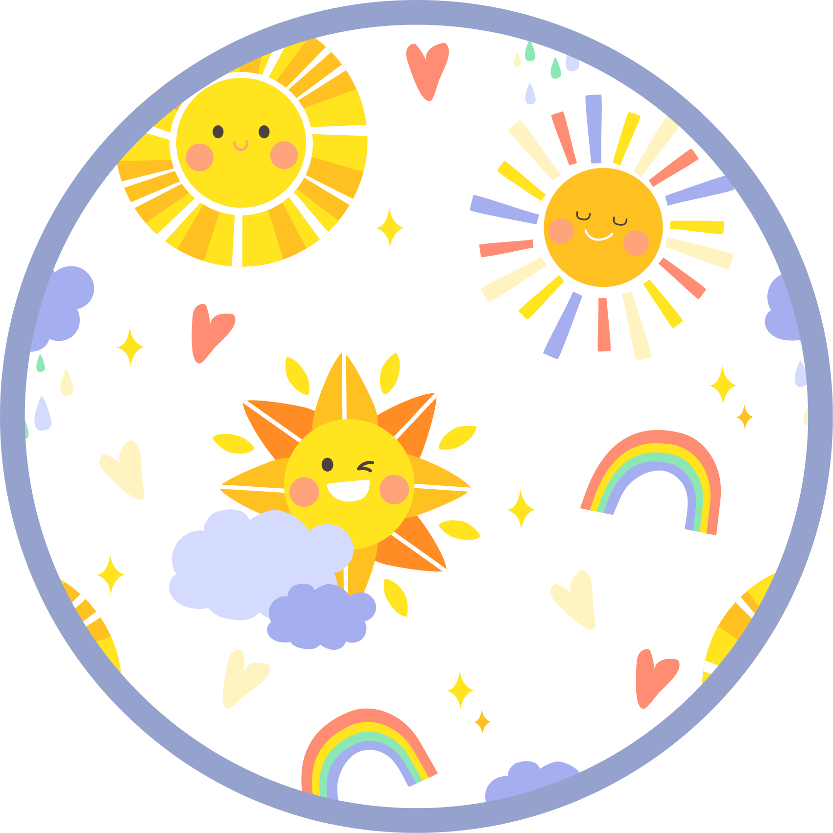 Tappeto vinile per bambini sorrisi solari deliziano - TenStickers
