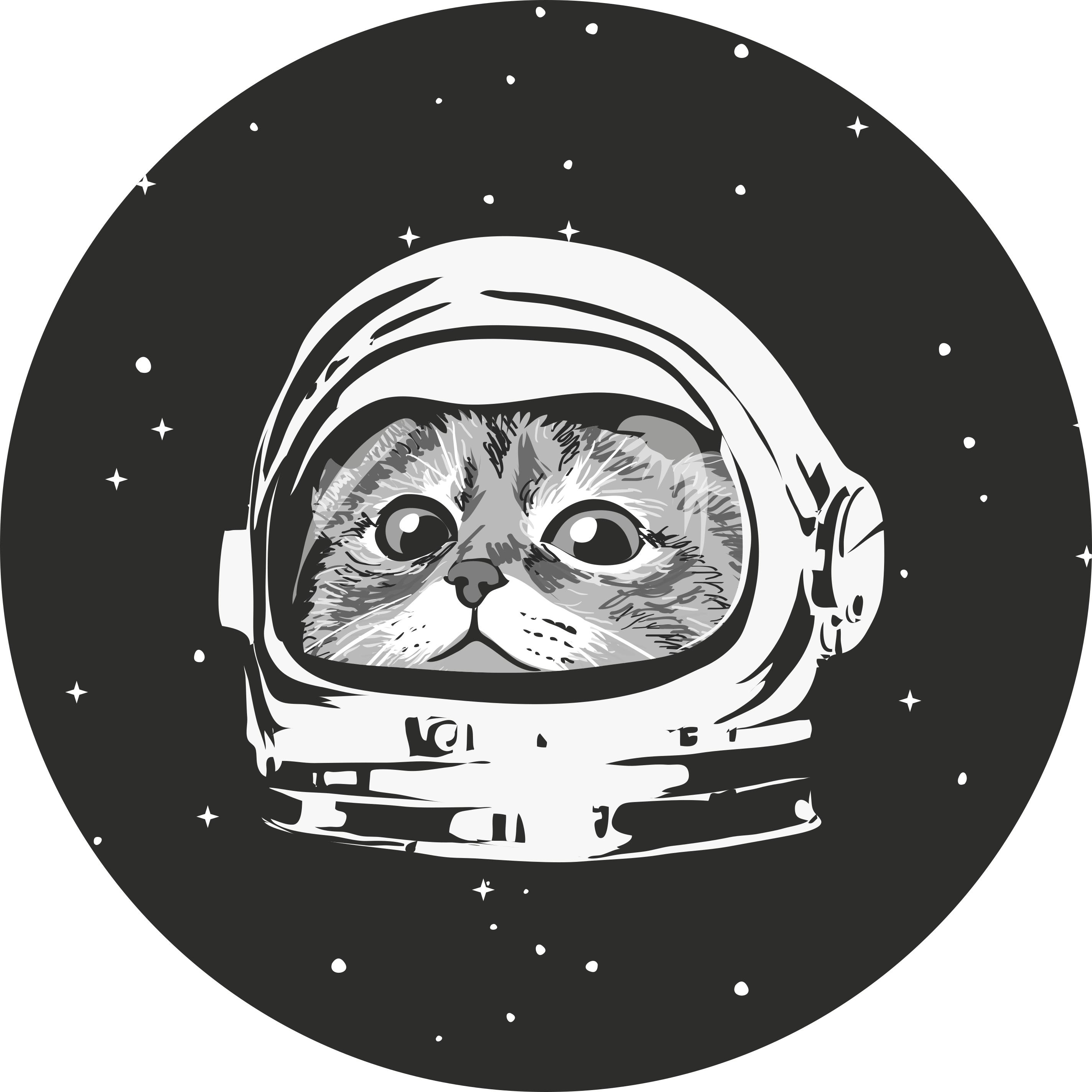 Tappeto vinile per bambini avventura del gatto spaziale - TenStickers