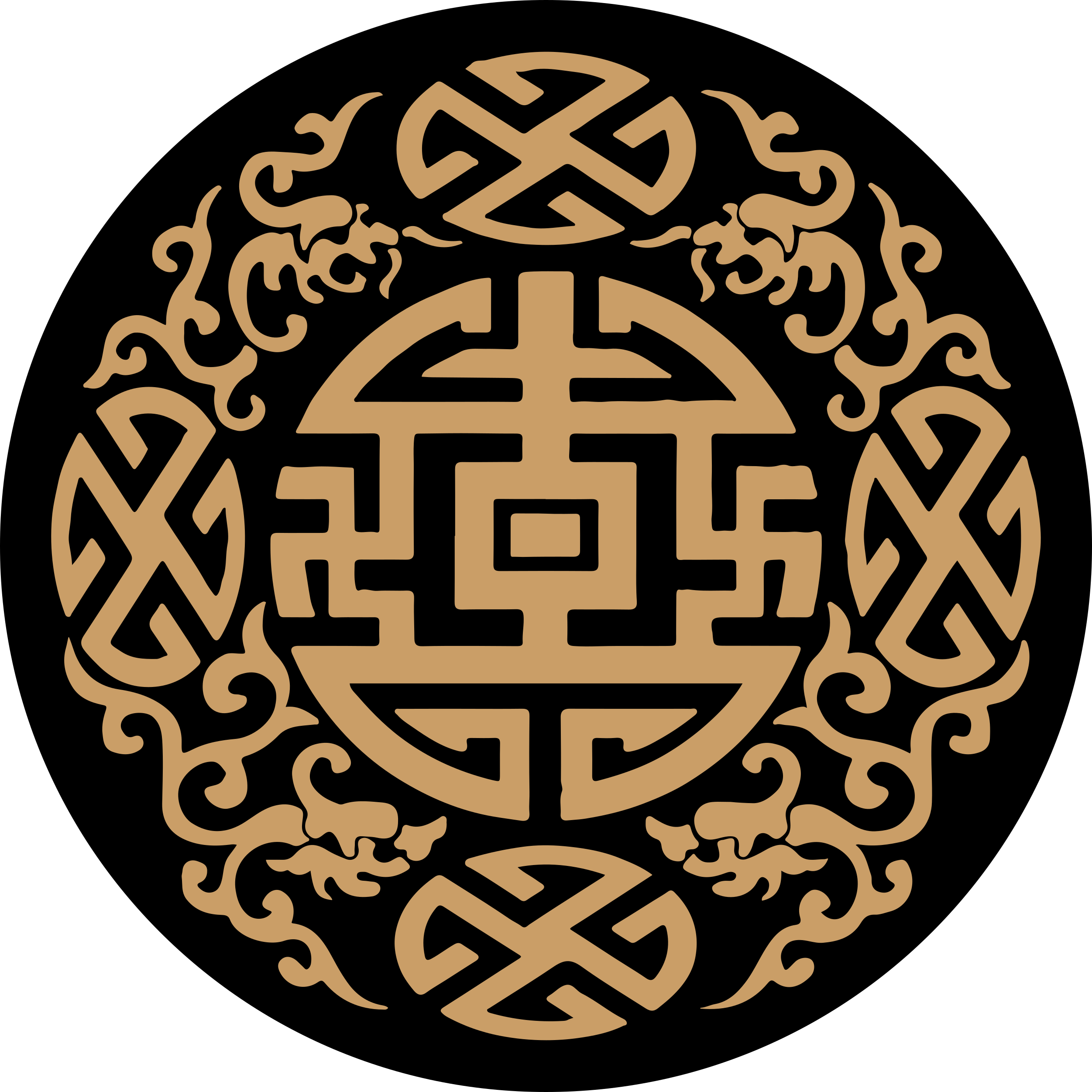 Tappeto vinile rotondo motivo simbolo culturale - TenStickers