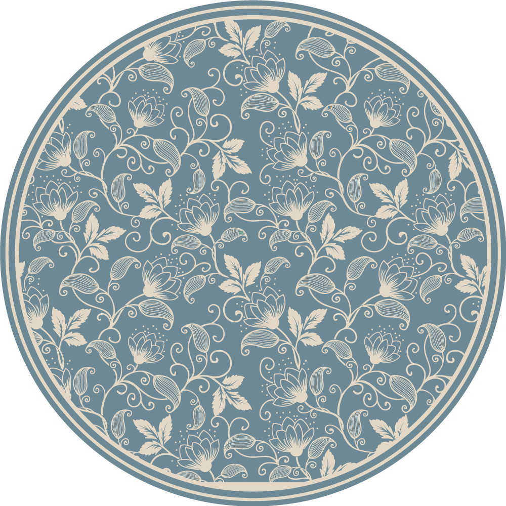 Tappeto vinile fiori vortice botanico - TenStickers
