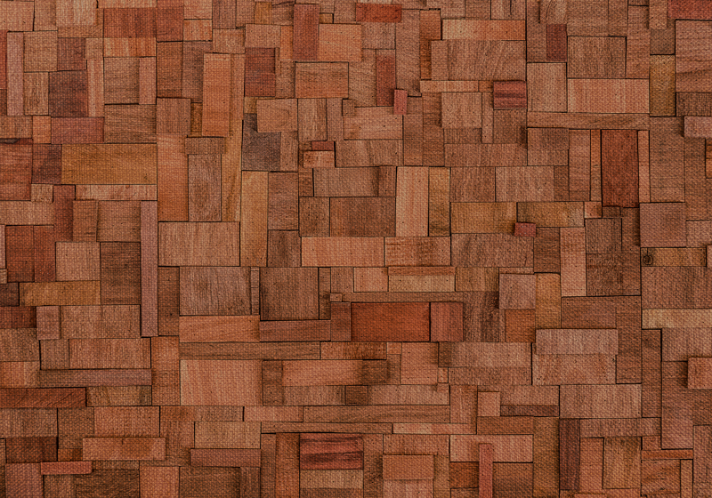 Tappeto vinile effetto legno modello a blocchi caldi - TenStickers