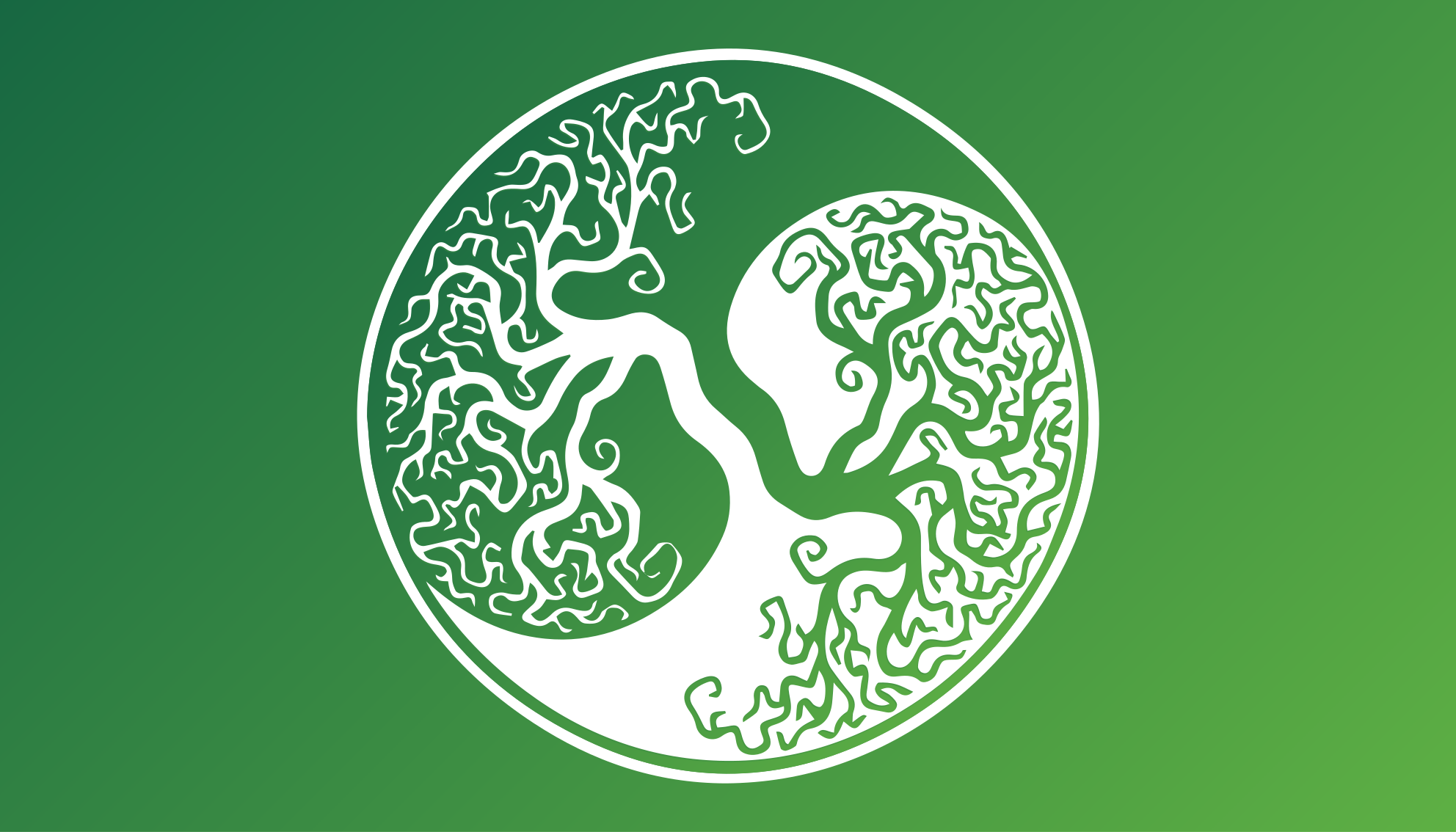 Tappeto vinile natura cerchio della sagoma dell'albero - TenStickers