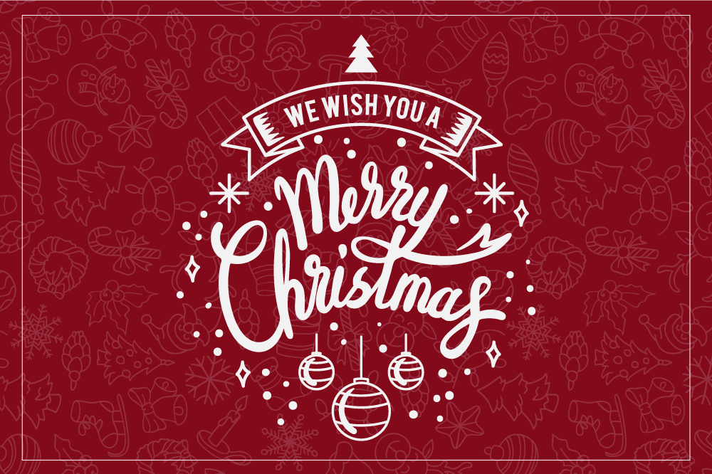 Tappeto Vinile Natale auguri di buone feste - TenStickers