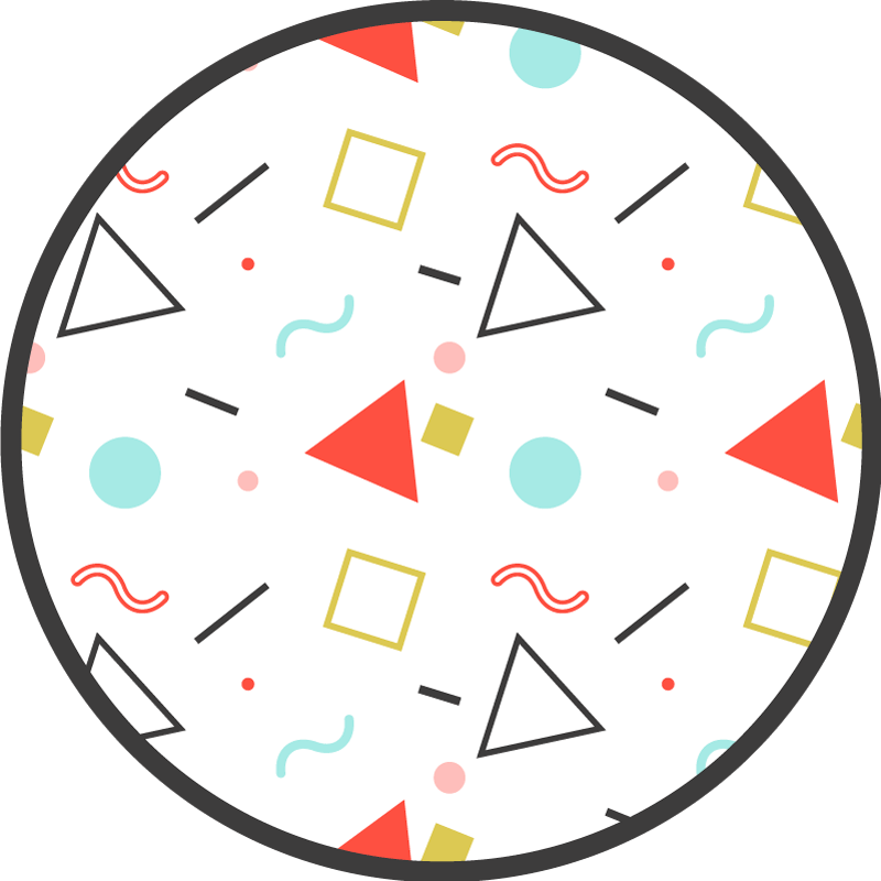 Tappeto vinile geometrico forme colorate geometriche - TenStickers