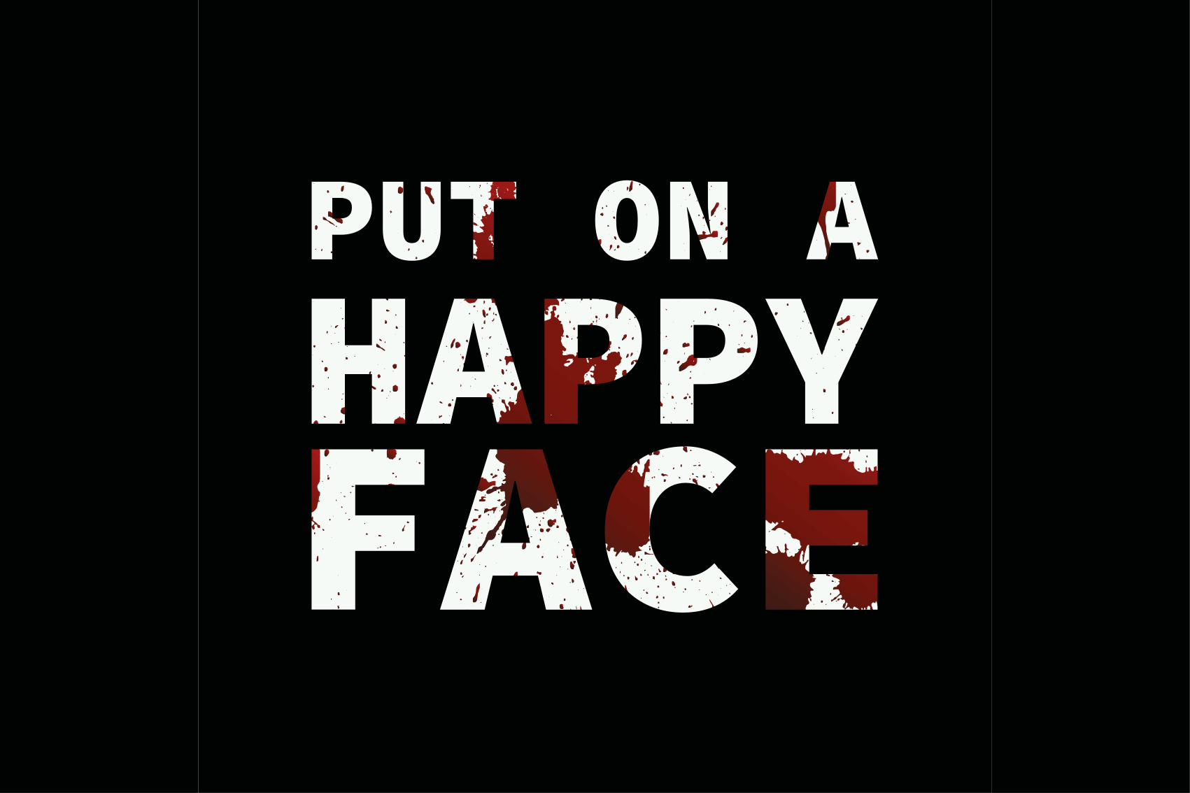 Tappeto vinile frase mettere su la faccia - TenStickers