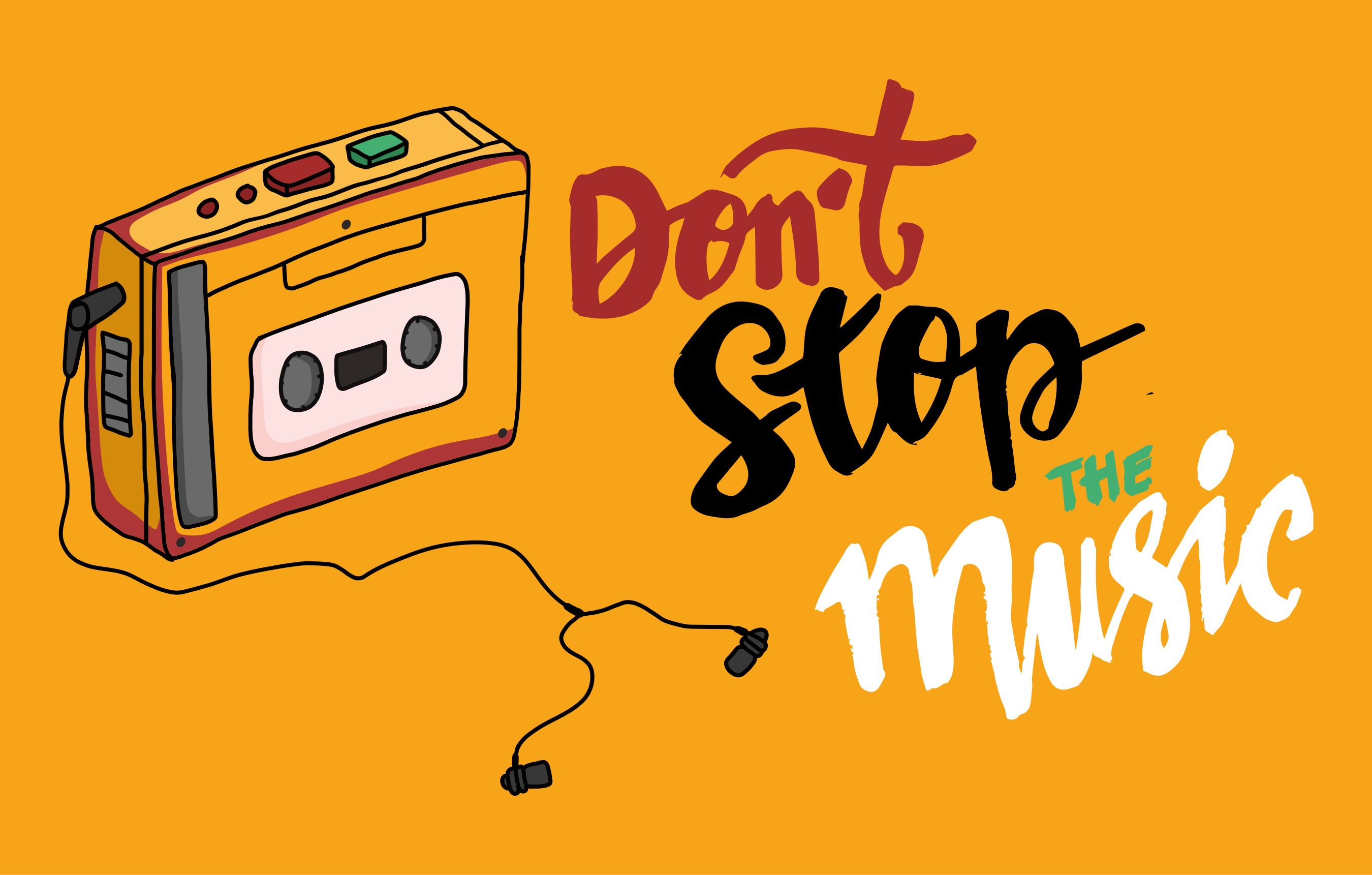 Tappeto vinile frase tema della cassetta retrò - TenStickers